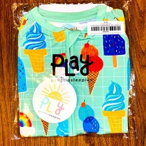 Little Sleepies Aqua Rainbow Sprinkles Shorty